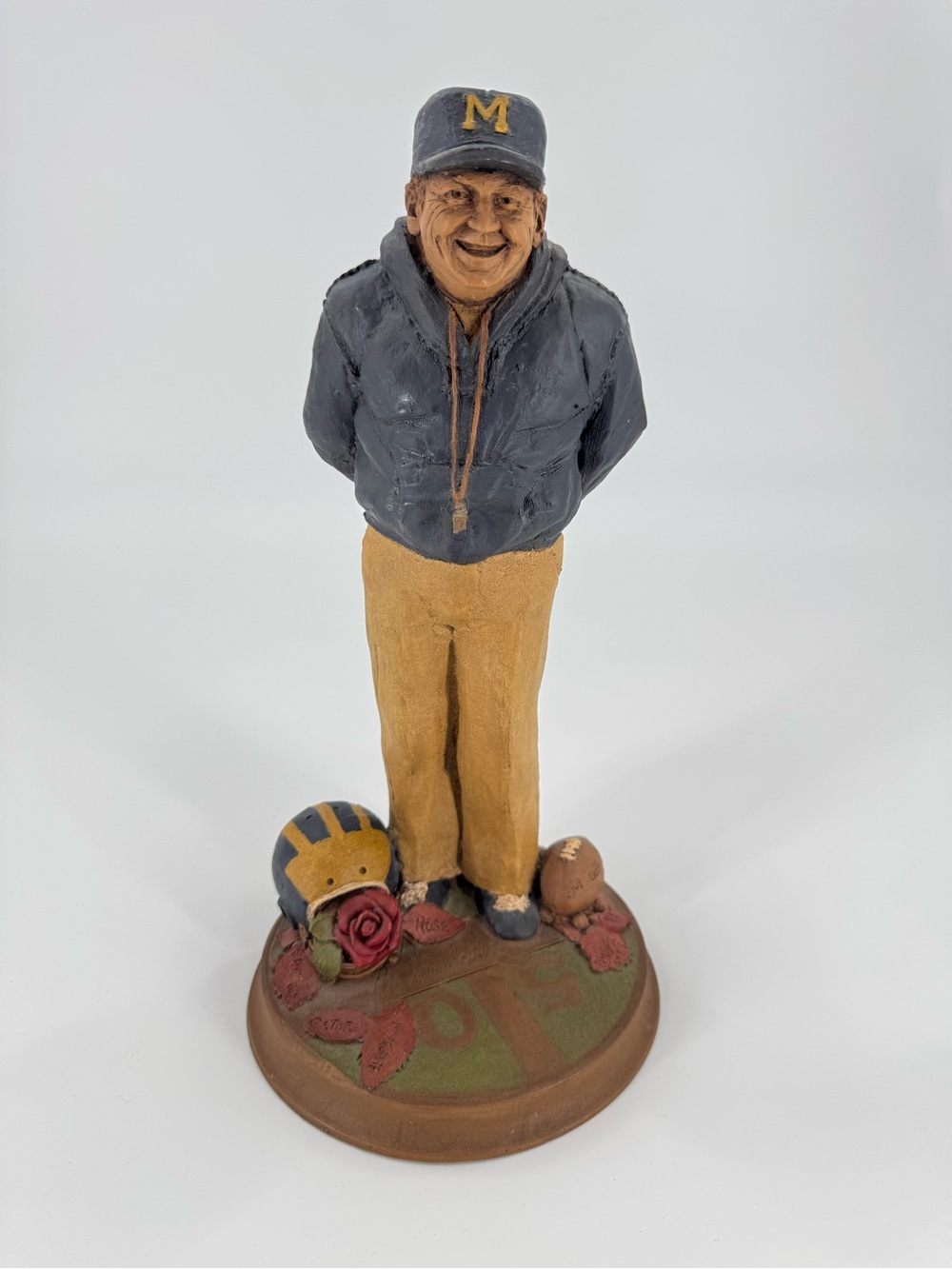 Tom Clark Gnome Bo Schembechler Michigan Wolverines Figurine 1983 Retired #45